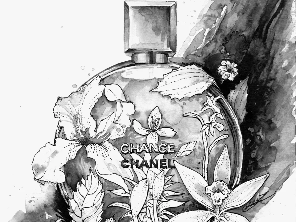 Chanel Chance Perfume illustration