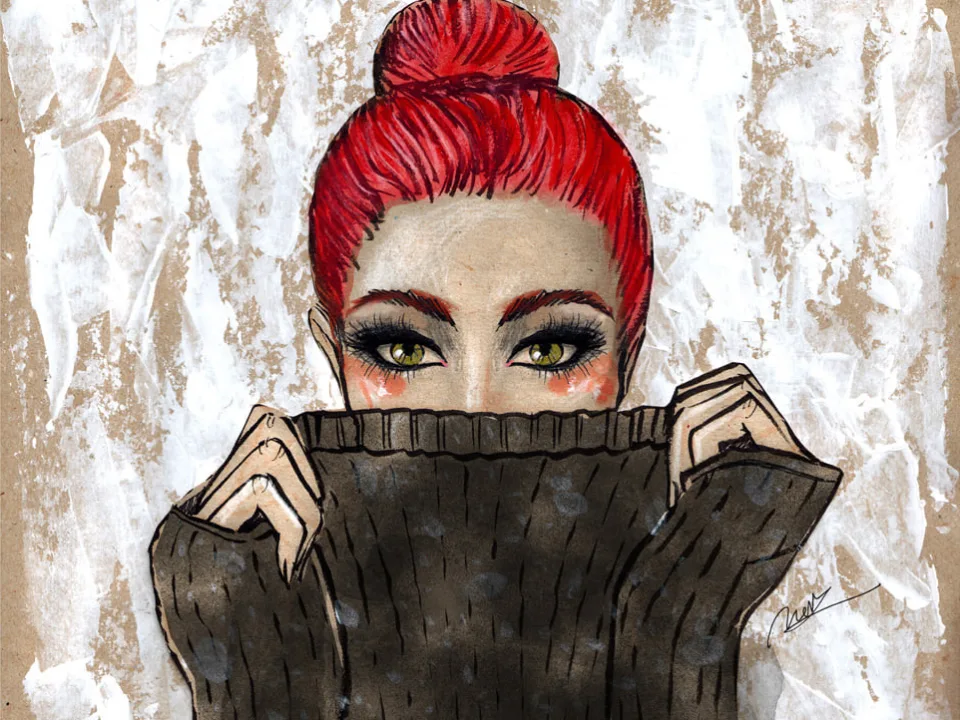 The black sweater girl