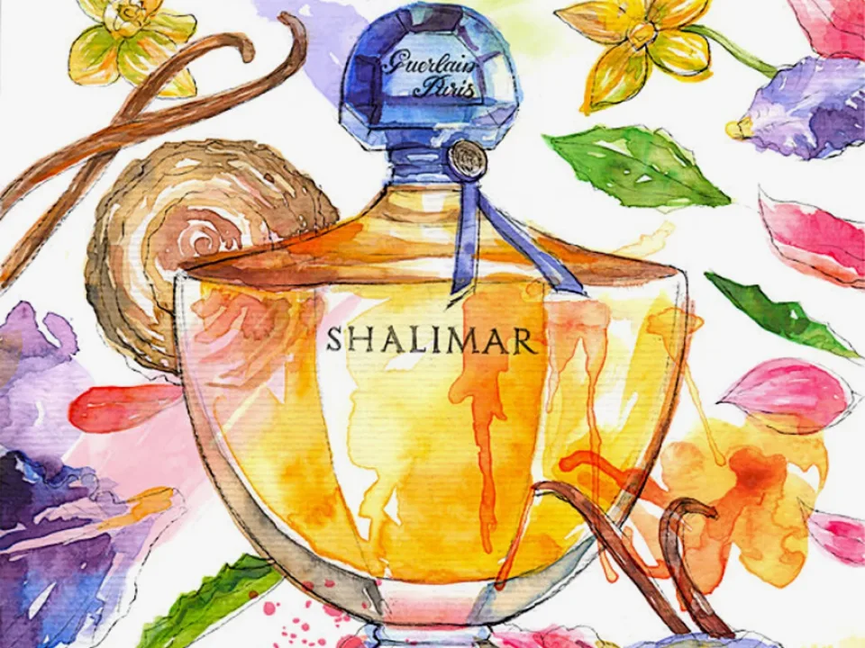 Shalimar perfume illustration