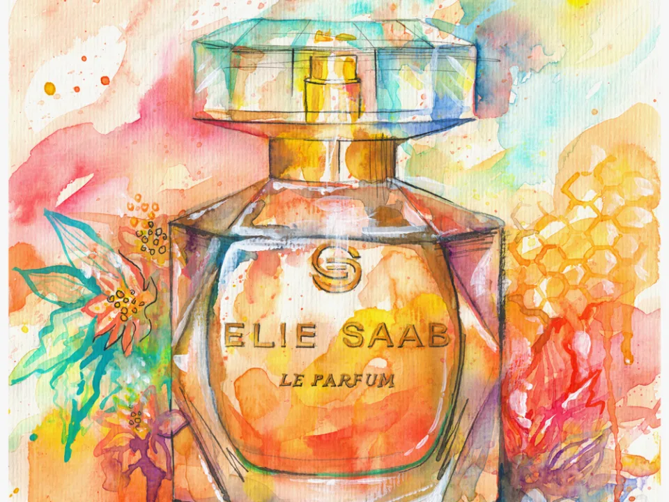 Elie Saab perfume illustration