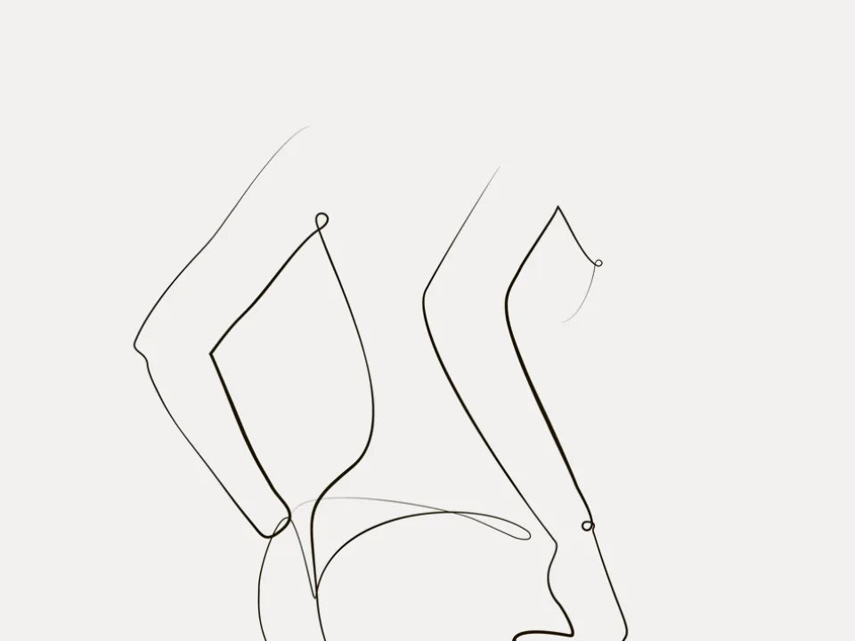 Jeans off! - Erotic Minimal Line Art