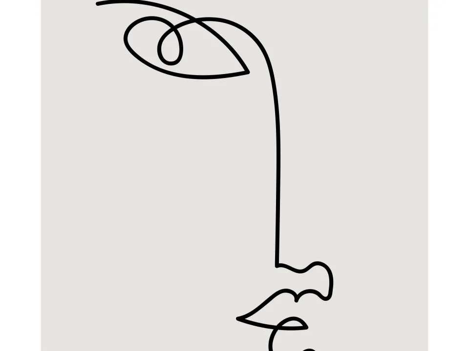 Apollo's Face Minimal Line Art