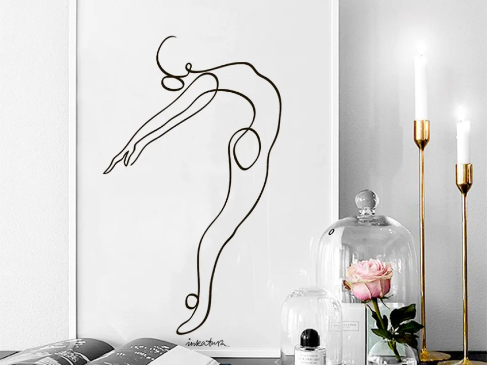 Ballet Dancer Minimal Line Art